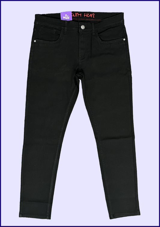 Men Slim Fit Z Black Denim